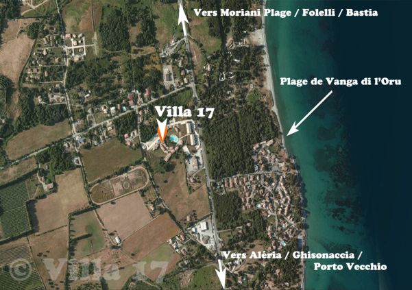 Vue satellite Villa 17